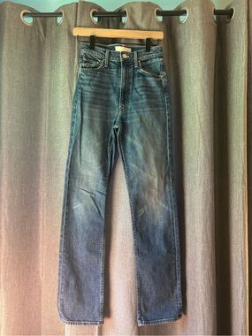 MOTHER  women’s High Rise Rider Skimp Jeans Cowboys Don’t Cry
